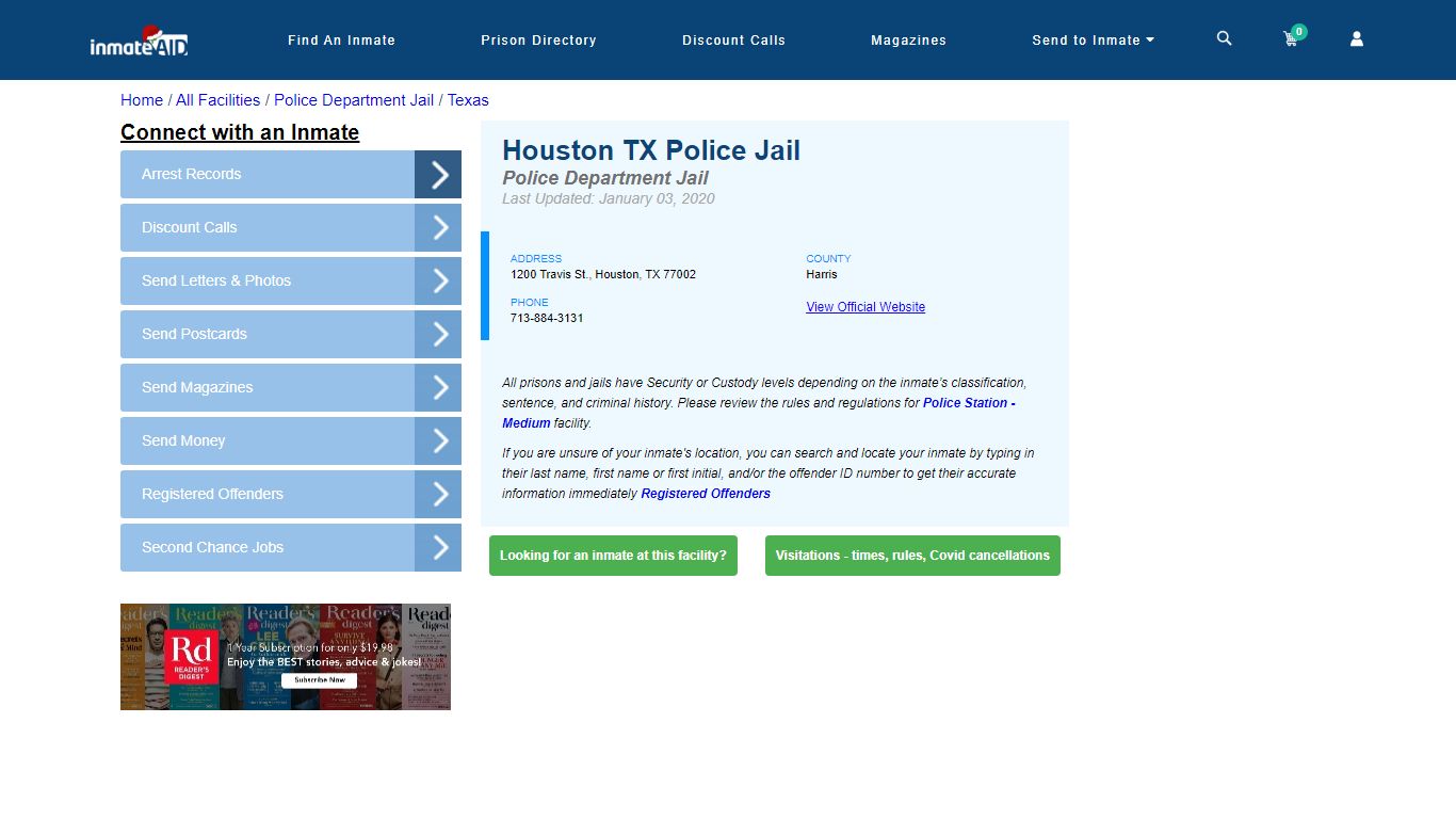 Houston TX Police Jail & Inmate Search - Houston, TX